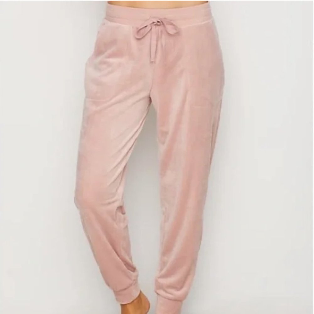 House Of Harlow 1960 Nicole Richie Light Pink Drawstring Soft Joggers